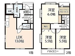 ツインハイツ 3LDKの間取図画像