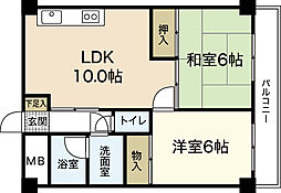 ハーシオンフルタ2 2LDKの間取図画像