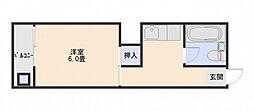 フジビル22 1Kの間取図画像