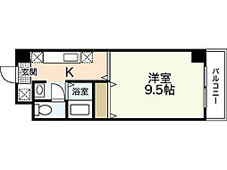 シャルム豊明 1Kの間取図画像