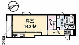 リーベンステージ出汐 ワンルームの間取図画像