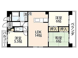 パークヒルズ天水 3LDKの間取図画像