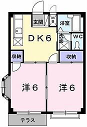エルディムS 2DKの間取図画像