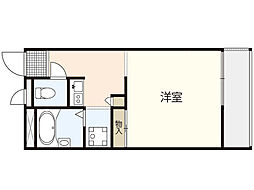 レオパレスflora 1Kの間取図画像