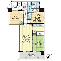 コンツェルトシティ榎町 2SLDKの間取図画像