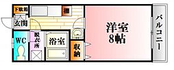 コンフォート和泉 1Kの間取図画像
