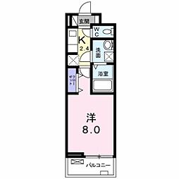 ファインセイバリー 1Kの間取図画像
