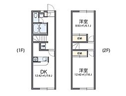 レオパレスアネックス弐番館 2DKの間取図画像
