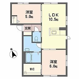 サンマリーナ 2LDKの間取図画像