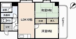 アストラムシンカワ 2LDKの間取図画像