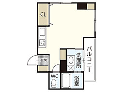 清水ビル ワンルームの間取図画像