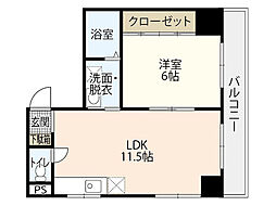 セブン/セブンきむら 1LDKの間取図画像