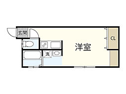 メゾン山崎 ワンルームの間取図画像
