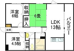 メルティング 3LDKの間取図画像