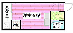 サンリビング2 ワンルームの間取図画像