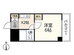 エステート小谷 1階1Kの間取り