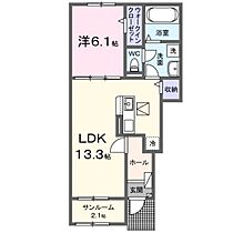 ベルコートＥ  ｜ 広島県広島市安佐北区上深川町（賃貸アパート1LDK・1階・50.05㎡） その2