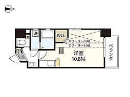 KatayamaBLDG19 13階ワンルームの間取り