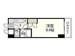 サンシャレオ城北 1Kの間取図画像