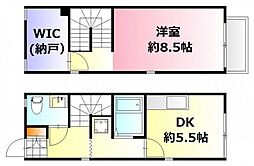 クレール住吉Ｂ 1階1DKの間取り