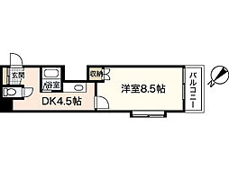 Ｄｏｌｃｅ　Ｖｉｔａ 6階1DKの間取り