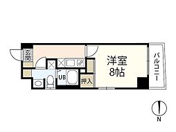 エコービル 3階1Kの間取り
