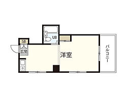 KRTビル 1階1DKの間取り