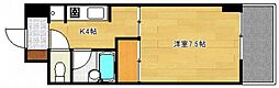 エルプエンテ 5階1Kの間取り