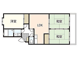メゾン庚午 2階3LDKの間取り