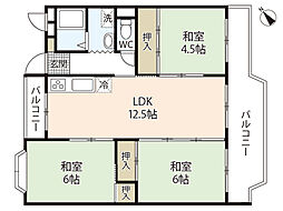 フォレスト 1階3LDKの間取り