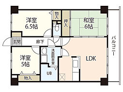 Casa＆NODACO戸坂数甲 1階3LDKの間取り