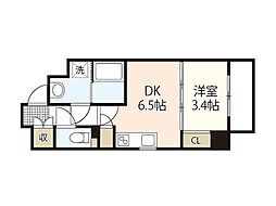 ララ・クスタ 6階1DKの間取り