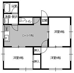 吉本ビル 3階3LDKの間取り