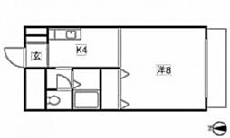 ソフィエール矢賀新町 4階1Kの間取り