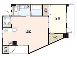 牛田コーポラス 2階1LDKの間取り