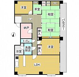 河部ビル 4LDKの間取図画像