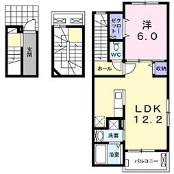 ララ　アイエスオ− 3階1LDKの間取り