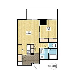 Domani上東雲 5階1LDKの間取り