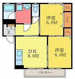 間取図画像 2DK