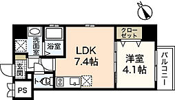 katayamaBLD24 6階1LDKの間取り