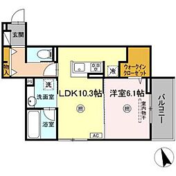 間取図画像 1LDK