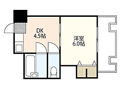 幟ビル 1DKの間取図画像
