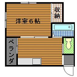 ハイム宇品 1Kの間取図画像