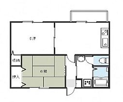 エスポワール21 2DKの間取図画像