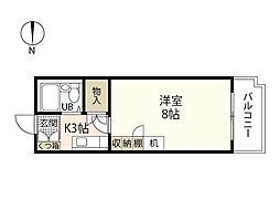 藤崎ビル3 1Kの間取図画像