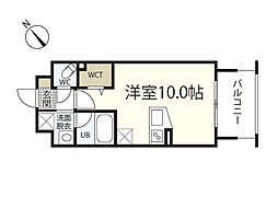広島市南区比治山町マンション ワンルームの間取図画像