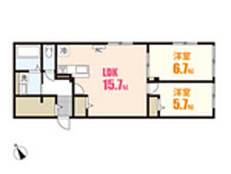 間取図画像 2LDK