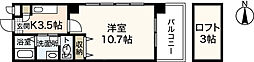 第13平勝ビル 1Kの間取図画像