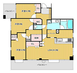 アーバンビュー平和大通り 3LDKの間取図画像