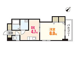 クレセール・フルタ 1DKの間取図画像